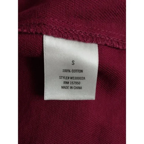 Harper Heritage MAROON Full Snap Pocket Mini Skirt Sz S - Picture 8 of 8